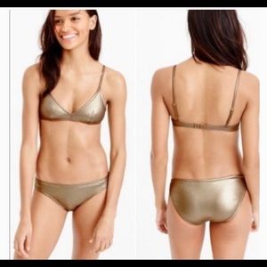J Crew Gold Metallic Bikini